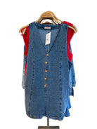 GOLDEN Nina Sleeveless Denim Romper