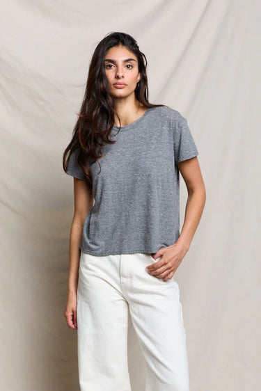perfectwhitetee Harley Cotton Short Sleeve Boxy Crew Tee