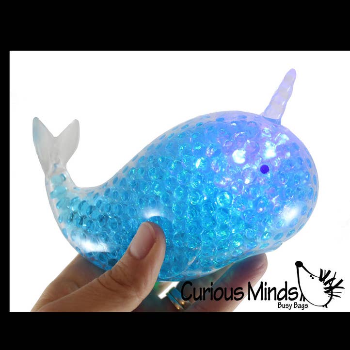 Narwhal Water Bead Filled Squeeze Stress Ball — Golden Squish