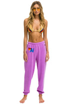 Aviator Nation Logo Sweatpant Neon Purple