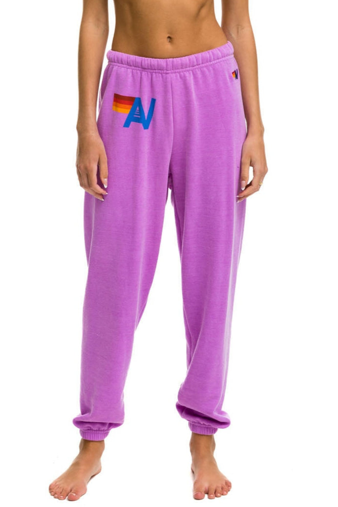 Aviator Nation Logo Sweatpant Neon Purple