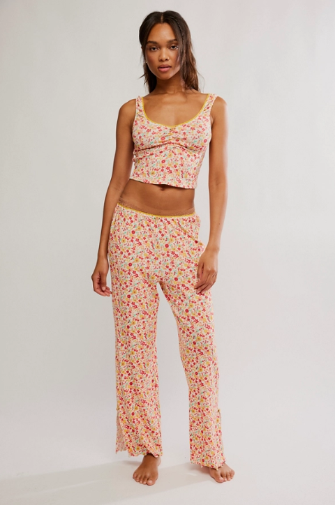 Free People Fresh in Love Lounge Set - Butter Combo