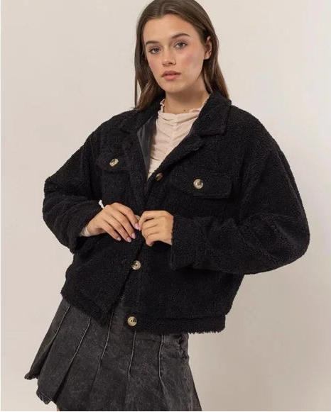 HYFVE Sherpa Button-Front Jacket