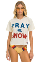 Aviator Nation Pray For Snow Boyfriend Tee