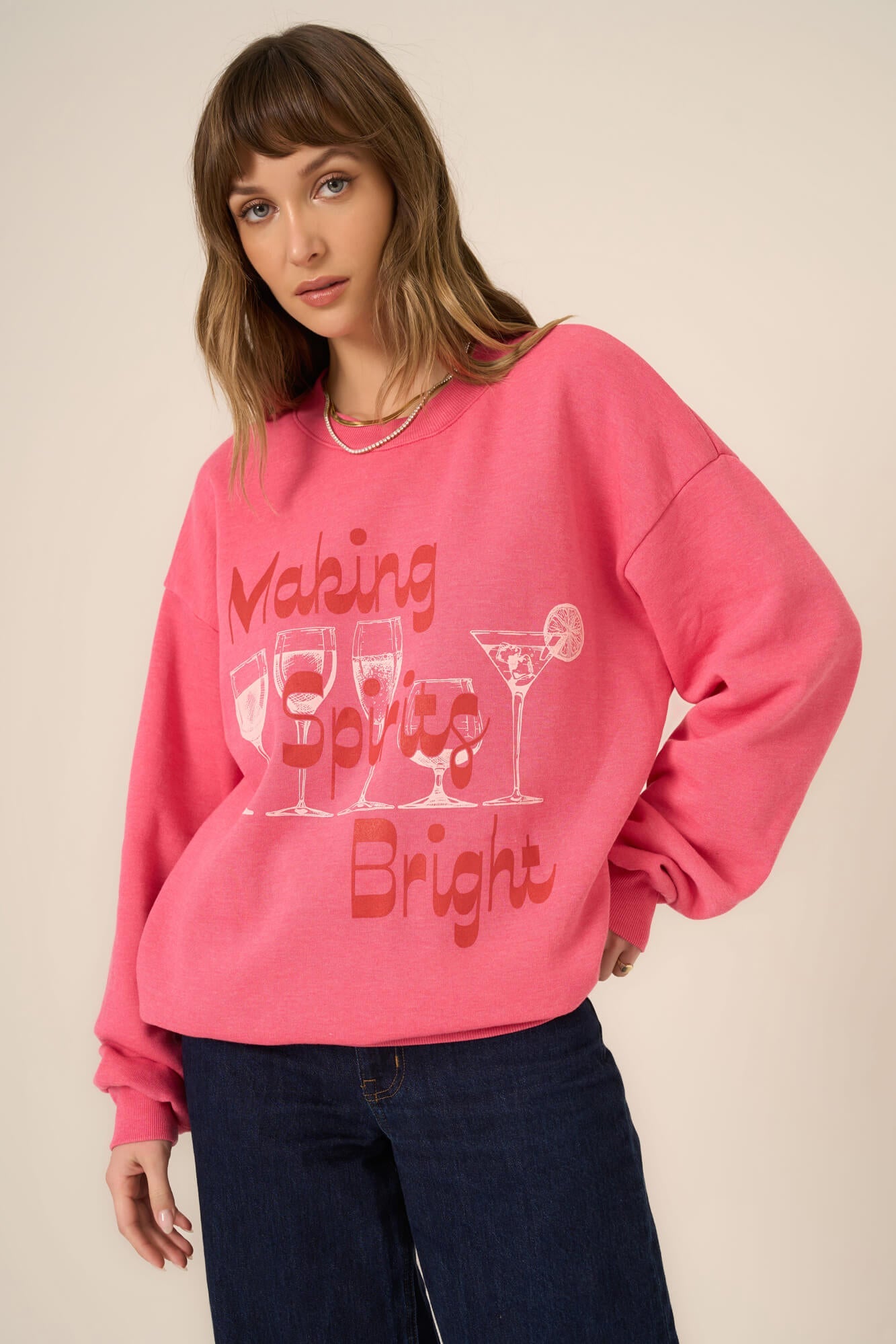 PROJECT SOCIAL T Making Spirits Bright Sweatshirt