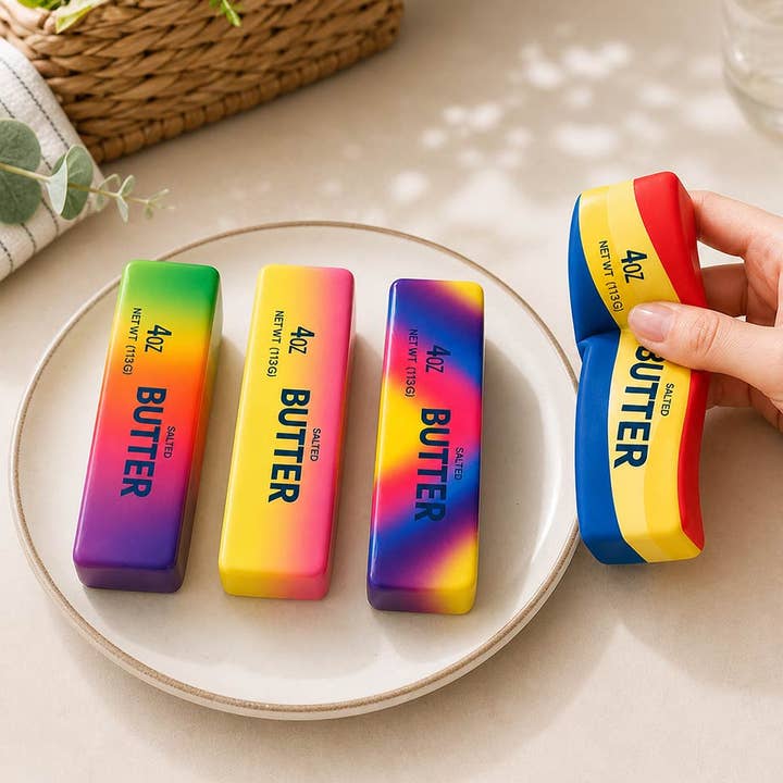 Sensibling Rainbow Butter Bar Stress Relief Toy — Golden Squish