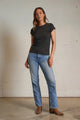 perfectwhitetee Sheryl Recycled Cotton Baby Tee Vintage Black
