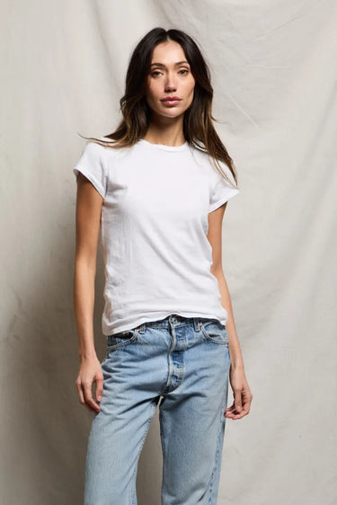 perfectwhitetee Sheryl Recycled Cotton Baby Tee White