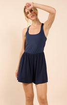 Sadie & Sage On Point Mixed Media Romper