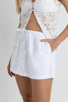 Rhythm Beach Side Skort White