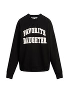 Favorite Daughter Collegiate Sweatshirt Black Pale Pink
