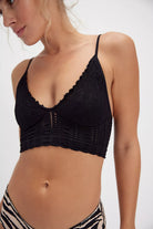 Free People Heirloom Seamless Bralette - Black