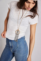 Free People Be My Baby Tee White