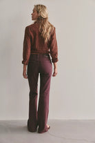 Free People Double Knot High Rise Straight in Plum/Mulberry by Free People