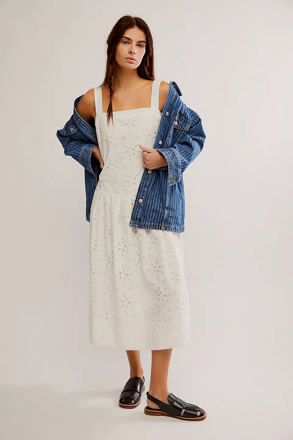 primavera eyelet midi dress Free People Primavera Eyelet Midi Dress