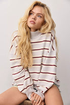 Free People Palm Spring Striped Washed Blue