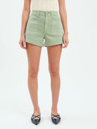 Daze Denim Valley Girl Short in Pistachio
