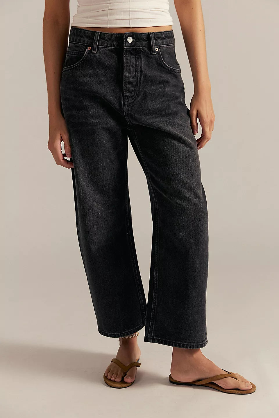Free People Deep Trance Dropped Boyfriend Jeans in Hypnosis