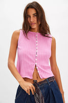 Free People Tilly Vest - Pink Frosting