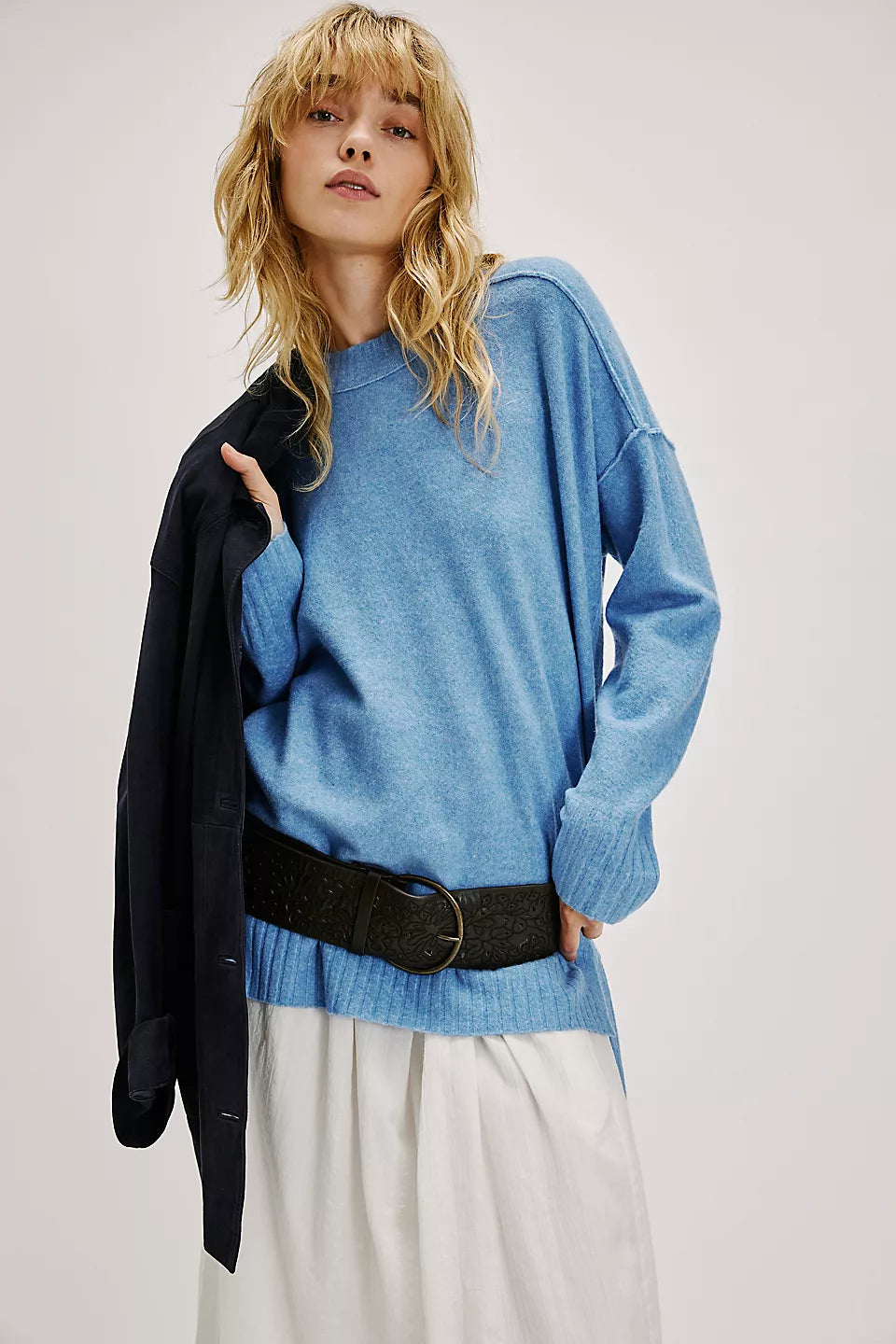 Free People Phoebe Pullover Waterfall Heather