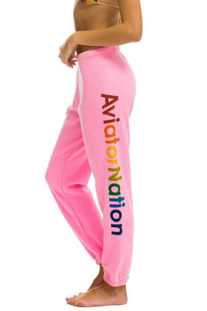 Aviator Nation Signature Aviator Nation Womens Sweatpant Neon Pink